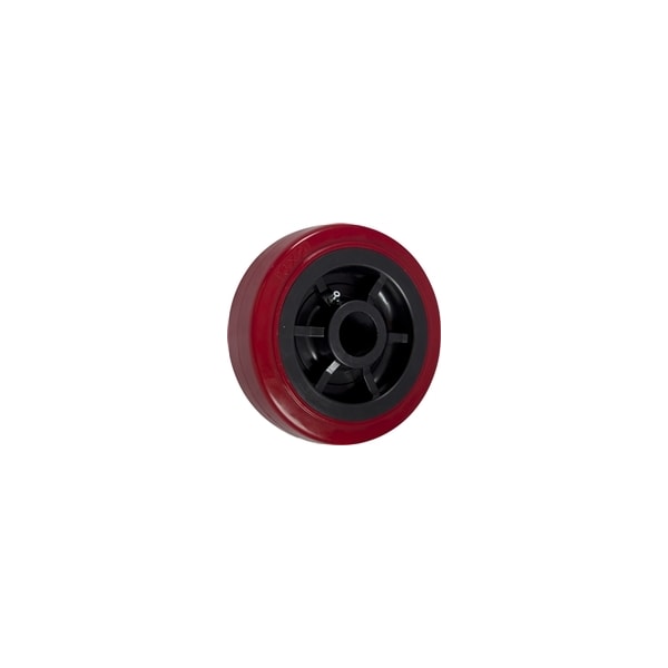 6"x2" RED POLYURETHANE ON BLACK POLYOLEFIN CORE, 900 lbs Capacity